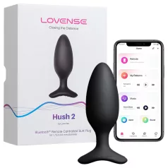   Lovense Hush 2 S - Sovelluksella ohjattava anaalivibraattori (38 mm, musta)