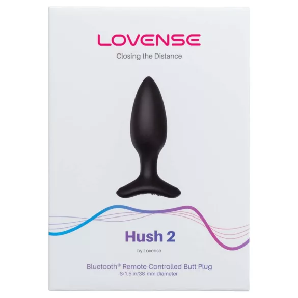 Lovense Hush 2 S - Sovelluksella ohjattava anaalivibraattori (38 mm, musta)