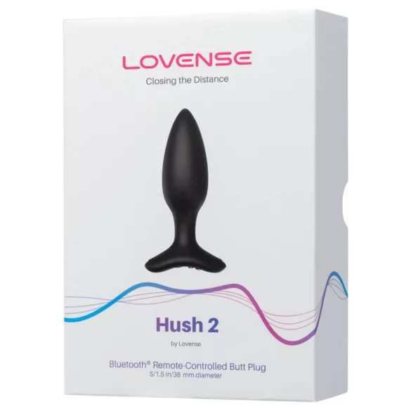 Lovense Hush 2 S - Sovelluksella ohjattava anaalivibraattori (38 mm, musta)
