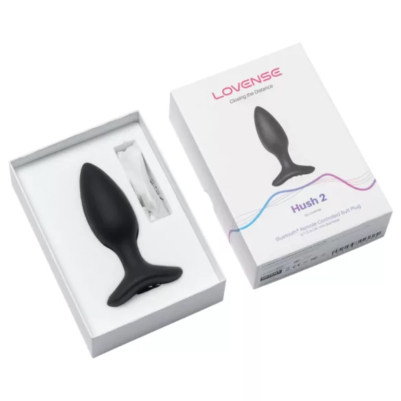 Lovense Hush 2 S - Sovelluksella ohjattava anaalivibraattori (38 mm, musta)