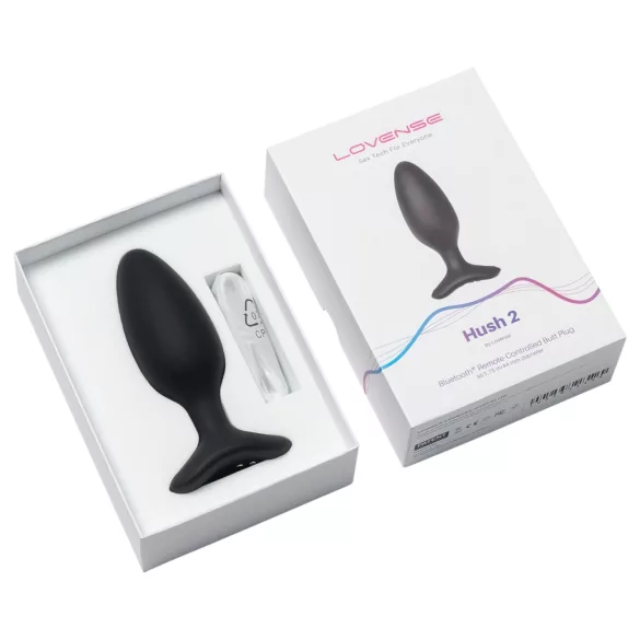 Lovense Hush 2 M - Sovelluksella ohjattava anustärytin (45 mm, musta)