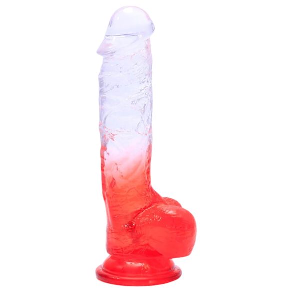 Sunfo - Tappi-Härkä Dildo 21cm (läpinäkyvä-punainen)