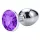 Sunfo - metallinen anustappi - violetti kivi - hopea