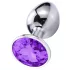 Sunfo - metallinen anustappi - violetti kivi - hopea