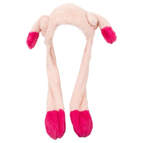 Hauska hattu - liikkuvilla korvilla - pinkki