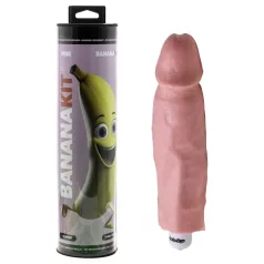 Bananakit - peniksenkopiosetti vibraattorilla (pinkki)