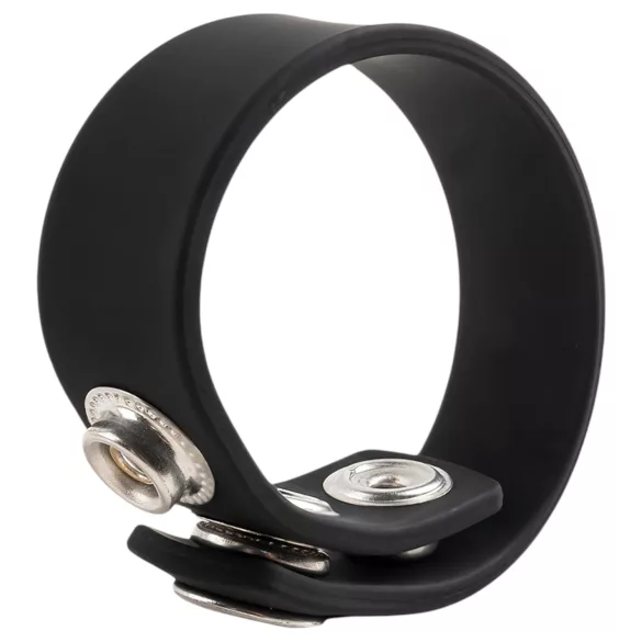 Pulselock Forge - säädettävä nepparikiinnitteinen silikoninen penisrengas (musta) - 200 mm