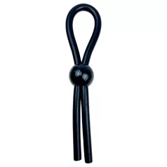  Pulselock Forge - säädettävä silikoninen lasso-penisrengas (musta)