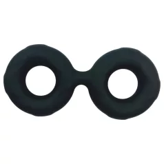   Pulselock Taur - kaksois penis- ja kivessrengas (musta) - 25 mm