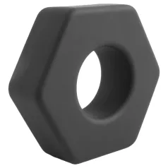   Pulselock Forge - mutterin muotoinen silikoninen penisrengas (musta) - 22 mm
