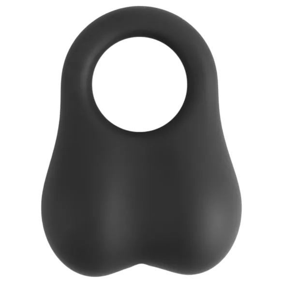Pulselock Taur - silikoninen penis- ja kivusrengas lasikuulilla (musta)