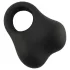 Pulselock Taur - silikoninen penis- ja kivusrengas lasikuulilla (musta)