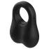 Pulselock Taur - silikoninen penis- ja kivusrengas lasikuulilla (musta)