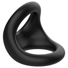 Pulselock Taur - muotoiltu penis- ja kivusrengas (musta)