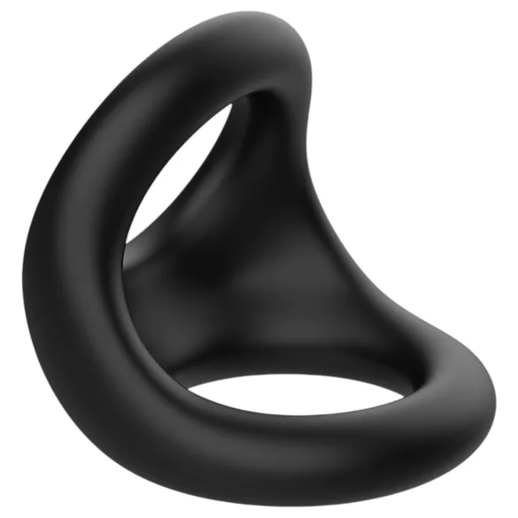 Pulselock Taur - muotoiltu penis- ja kivusrengas (musta)