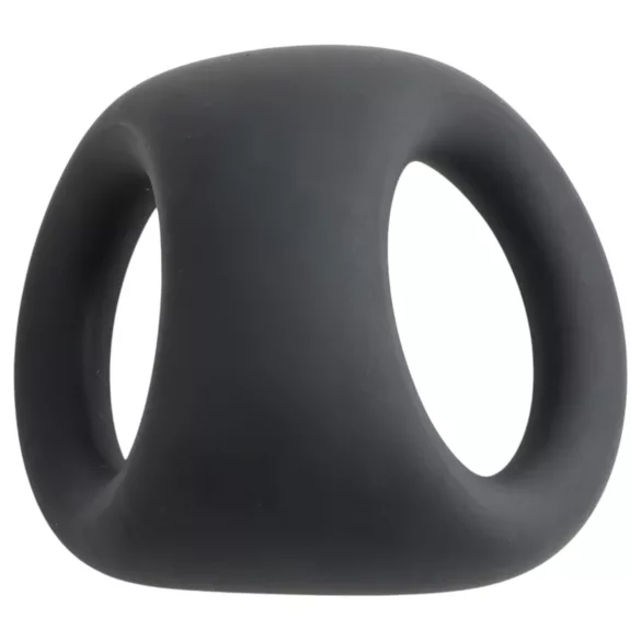 Pulselock Taur - muotoiltu penis- ja kivusrengas (musta)