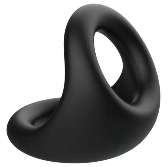 Pulselock Taur - muotoiltu penis- ja kivusrengas (musta)