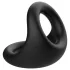 Pulselock Taur - muotoiltu penis- ja kivusrengas (musta)