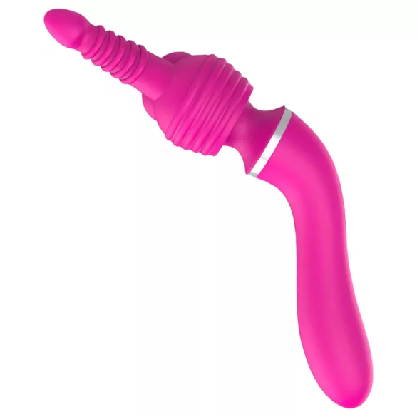 Lonely 2in1 - vibraattori ja G-pistehierotin 3 vaihtopäällä - pinkki