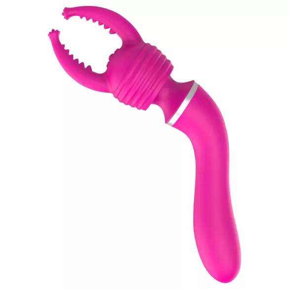 Lonely 2in1 - vibraattori ja G-pistehierotin 3 vaihtopäällä - pinkki