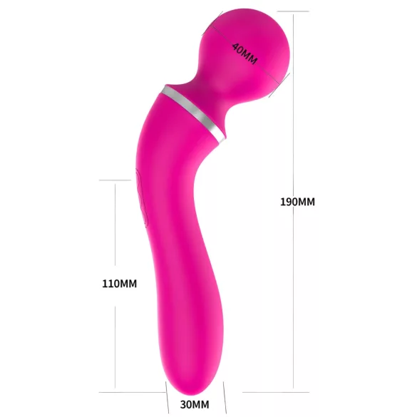 Lonely 2in1 - vibraattori ja G-pistehierotin 3 vaihtopäällä - pinkki