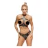 ZADO - nahkasetti strap-on alushousuilla (musta) - L/XL