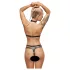 ZADO - nahkasetti strap-on alushousuilla (musta) - L/XL