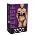 ZADO - nahkasetti strap-on alushousuilla (musta) - L/XL