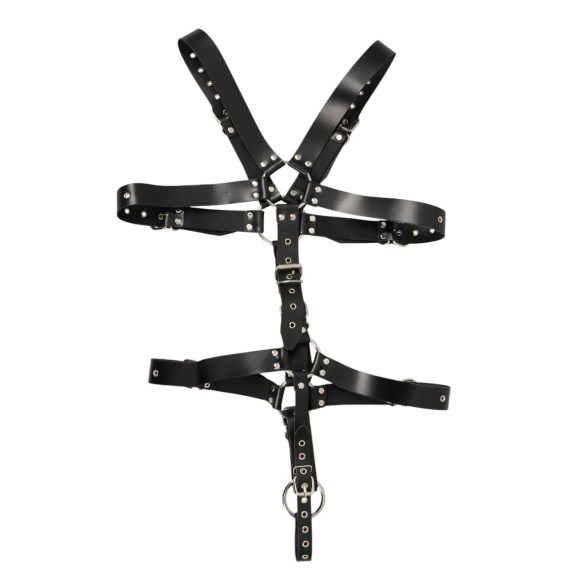 ZADO - miesten nahkainen harness body - musta (S-L)