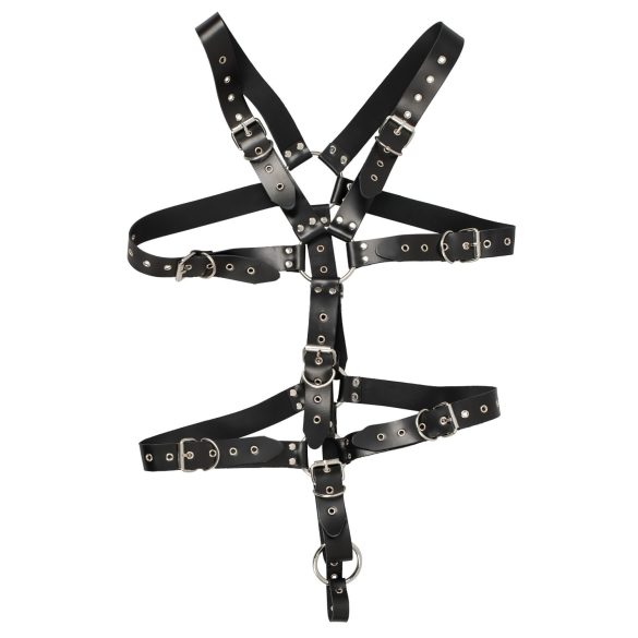 ZADO - miesten nahkainen harness body - musta (S-L)