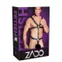ZADO - musta nahkainen miesten valjasharness-body (S-L)