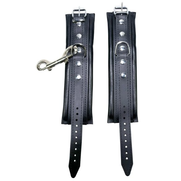 ZADO - nahkainen rannekahle karabiinilla - musta