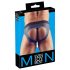Svenjoyment - avoin jock-strap (musta-sininen)