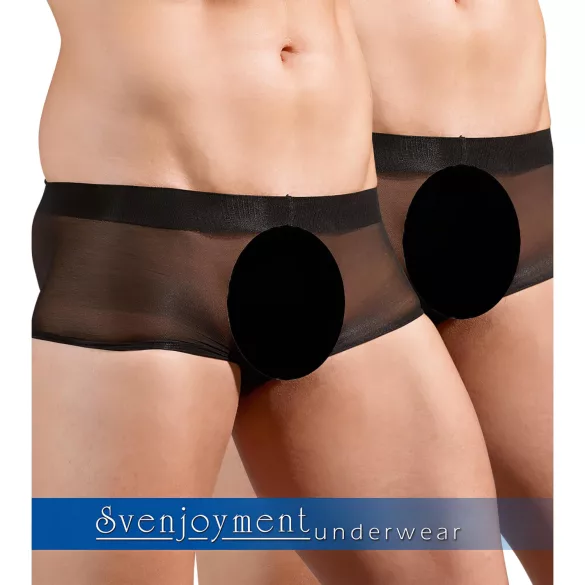 Svenjoyment - läpinäkyvä bokserisetti - musta - 2-osainen - S-L