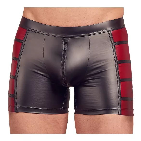 NEK - miesten bokserit - punaiset sivupaneelit ja vetoketju - musta - XL