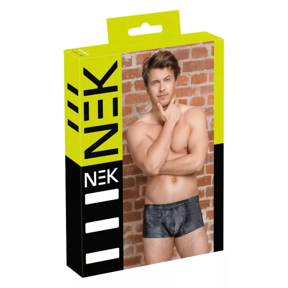 NEK - Käärmeennahkakuvioiset bokserit (musta)