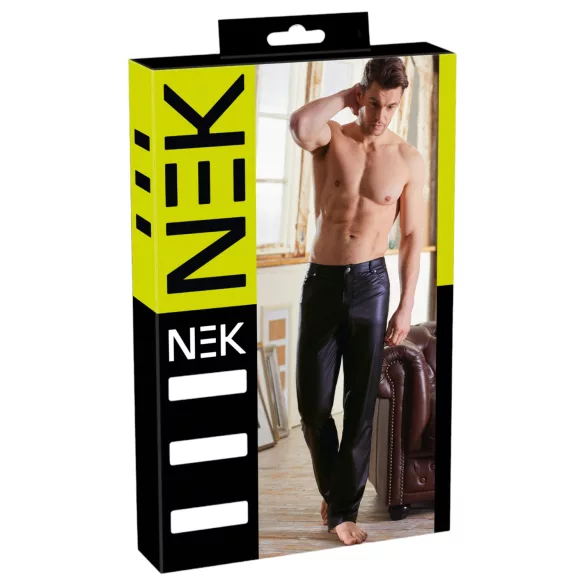 NEK - kiiltävä leggingsit - musta - L