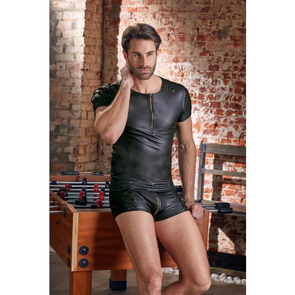 NEK - matt musta, lyhythihainen miesten paita - L