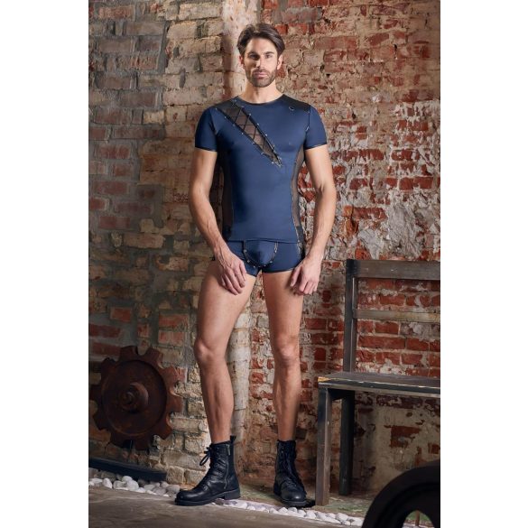 NEK - miesten verkkopaita - nyöritys - musta/sininen