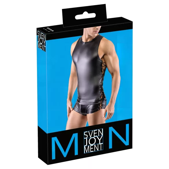 Svenjoyment - Sivuketjullinen Matta Miesten Paita (Musta)
