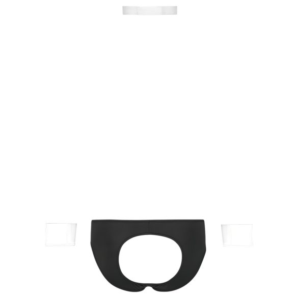 Svenjoyment - miesten tarjoilijaboksiersetti - musta-valkoinen - L