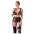 Cottelli Plus Size - alusasusetti pitsi - musta - XXL