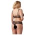 Cottelli Plus Size - pitsi rintaliivit (musta) - XXL