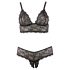 Cottelli Plus Size - pitsi rintaliivit (musta) - XXL