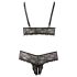 Cottelli Plus Size - pitsi rintaliivit (musta) - XXL