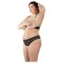 Cottelli Plus Size - helmiä korostava rintaliivisetti (musta) - 3XL