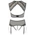 Cottelli Plus Size - strassilla korsitettu pitsiasu (musta) - XL