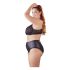 Cottelli Plus Size - Ristikkäiset Rintaliivit ja Alushousut (Musta) - 85E/L