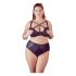 Cottelli Plus Size - Ristikkäiset Rintaliivit ja Alushousut (Musta) - 85E/L