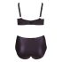 Cottelli Plus Size - Ristikkäiset Rintaliivit ja Alushousut (Musta) - 85E/L